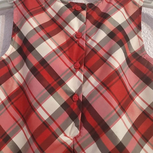 Carter's Girls Holiday Christmas Plaid Dress 6 - Picture 3 of 5